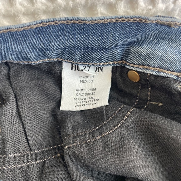Hudson Jeans blue denim pants low rise straight leg skinny fit classic trendy 27 - Picture 14 of 15